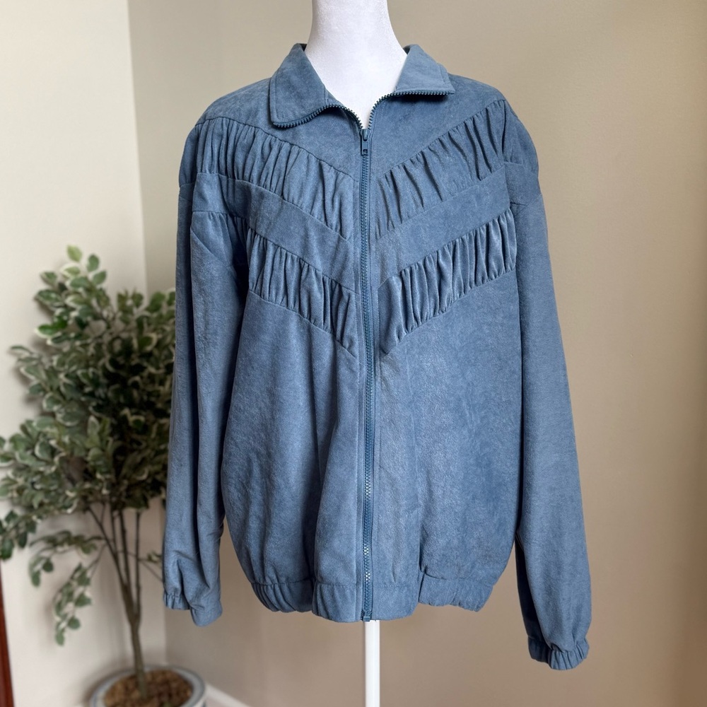 Vintage Teddi Blue Zip Up Jacket